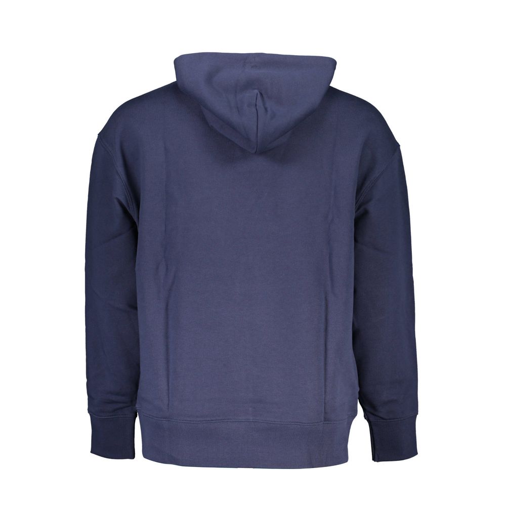 Tommy Hilfiger Chic Blue Hooded Sweatshirt with Logo Men's Detail