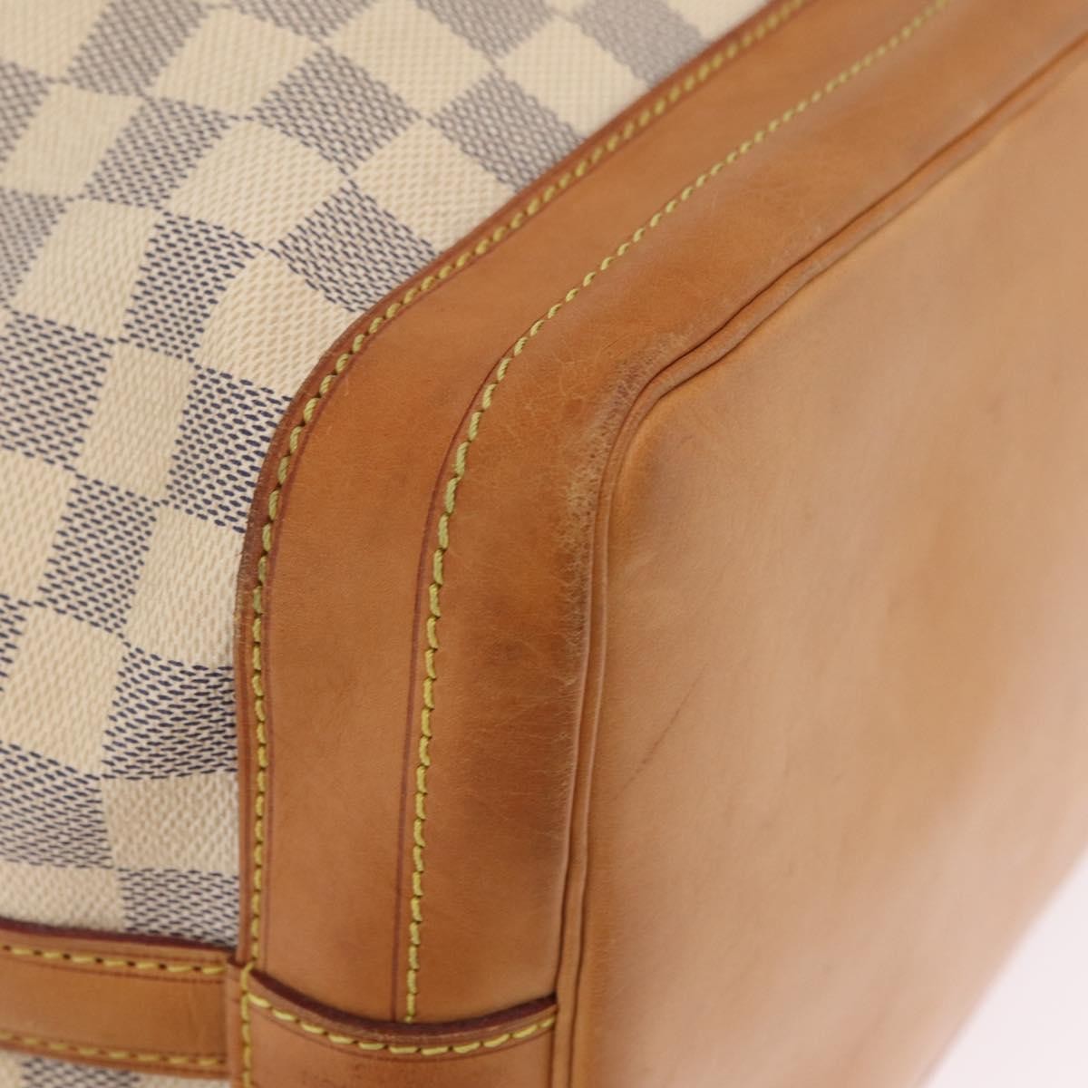 Louis Vuitton Noe Damier White Canvas Shoulder Bag Bag (Pre-Owned)