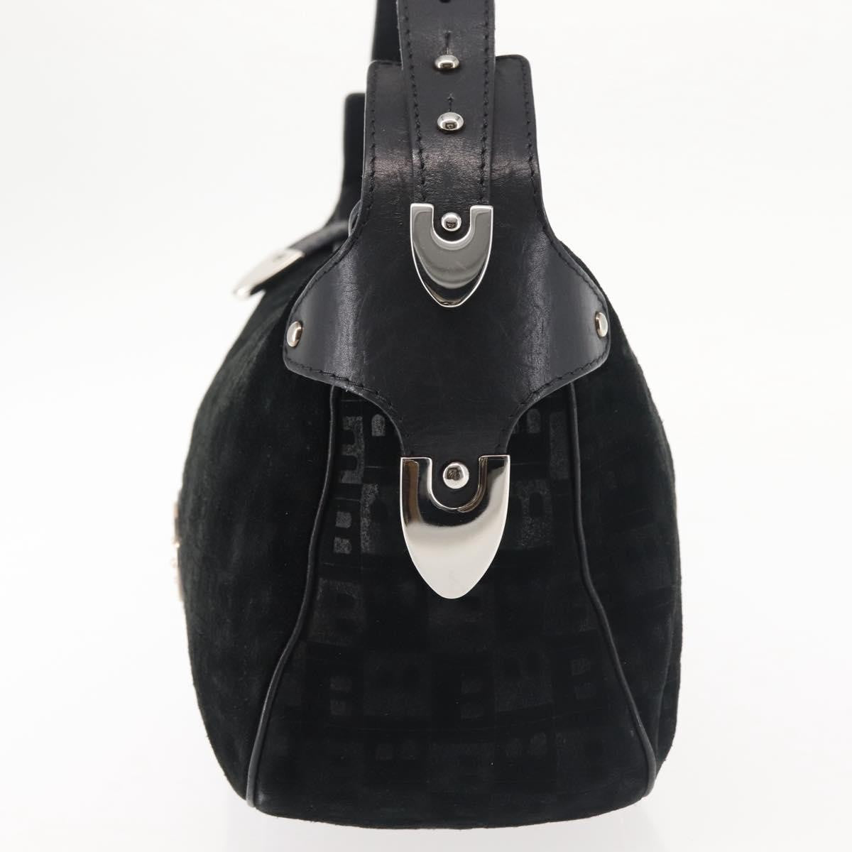 Bally Vintage Suede Black Suede Shoulder Bag Bag (Pre-Owned)