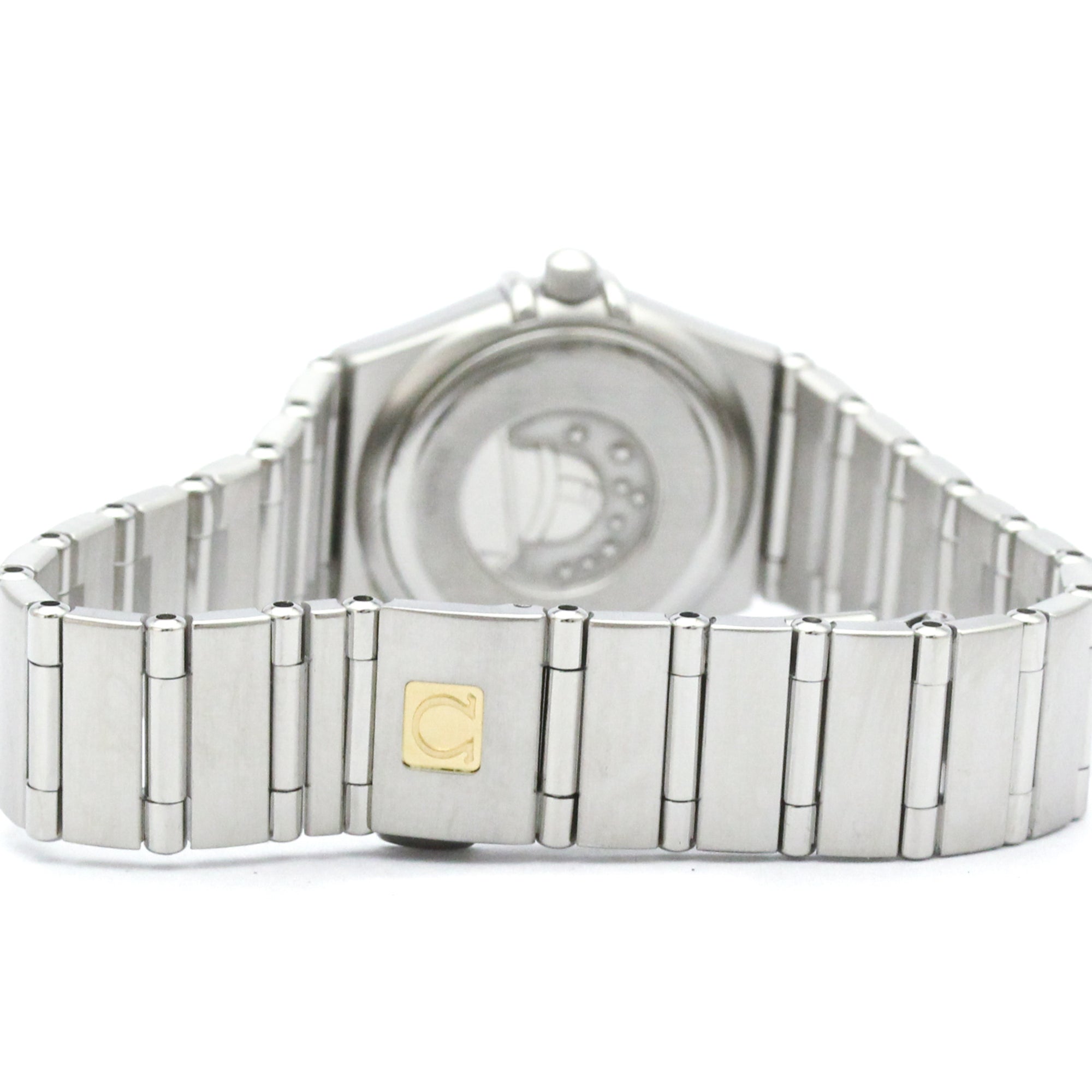 Omega Constellation Quartz Stainless Steel With Diamond Bezel And Markers Watch (Pre-Owned)