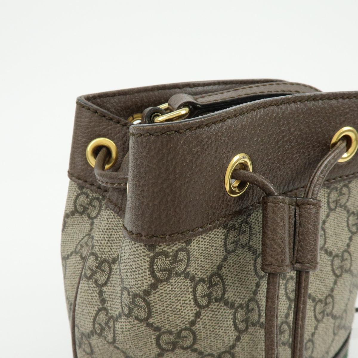 Gucci Ophidia Bucket Gg Coated Canvas Beige Canvas Handbag (Pre-Owned)