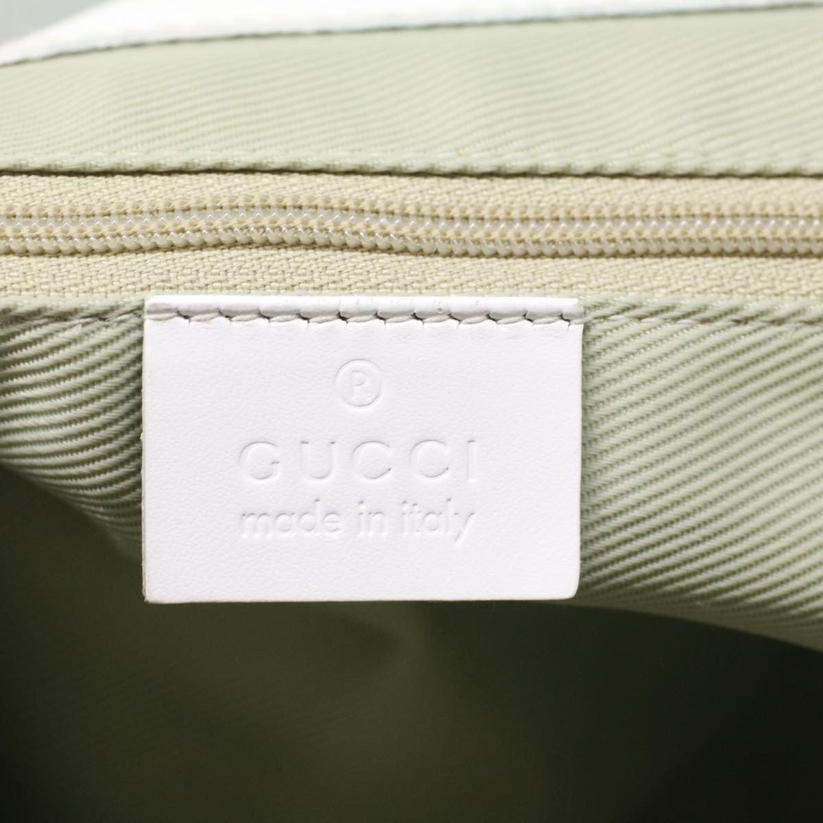 Gucci Vintage Bucket Shopping Tote Gg Canvas And Leather Blue Canvas Tote Bag Bag (Pre-Owned)