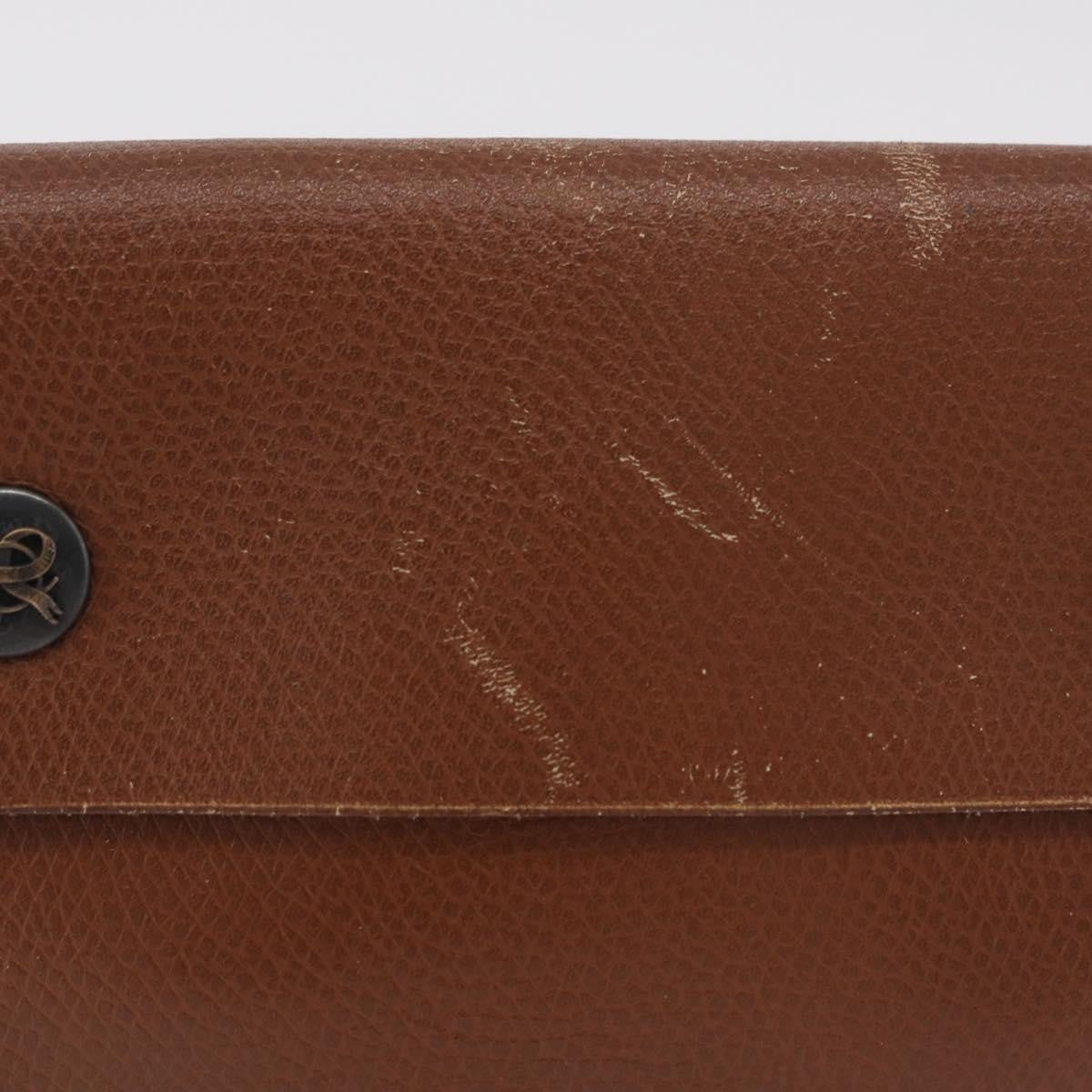 Hermes Pochette Green Waist Leather Brown Leather Handbag (Pre-Owned)