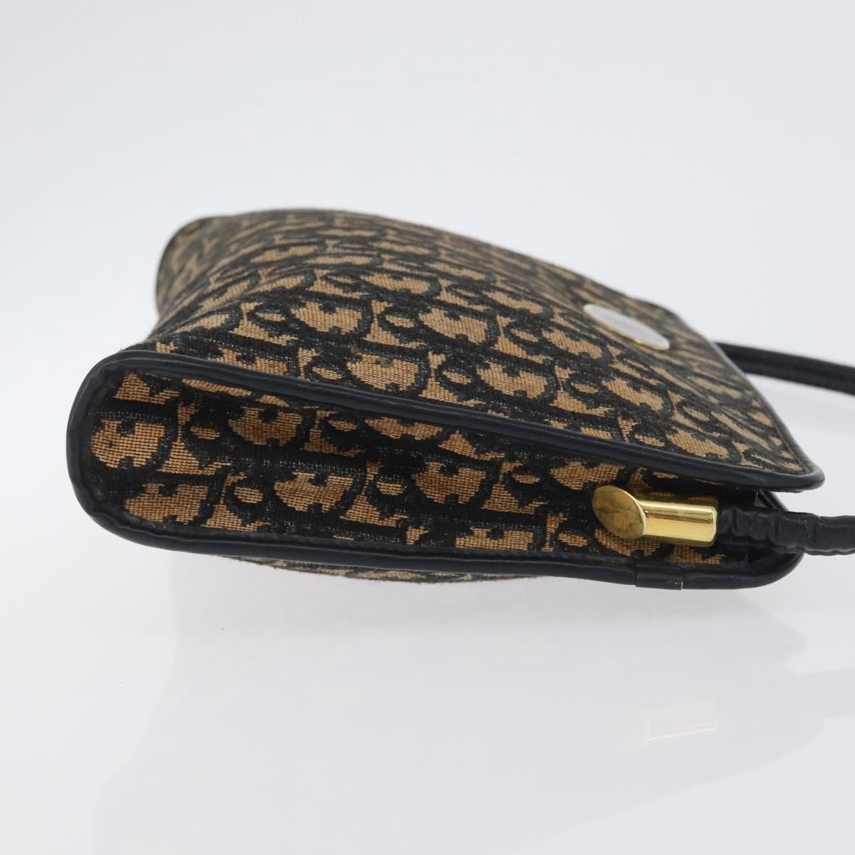 Christian Dior Vintage Trotter Canvas Navy Canvas Shoulder Bag Bag (Pre-Owned)
