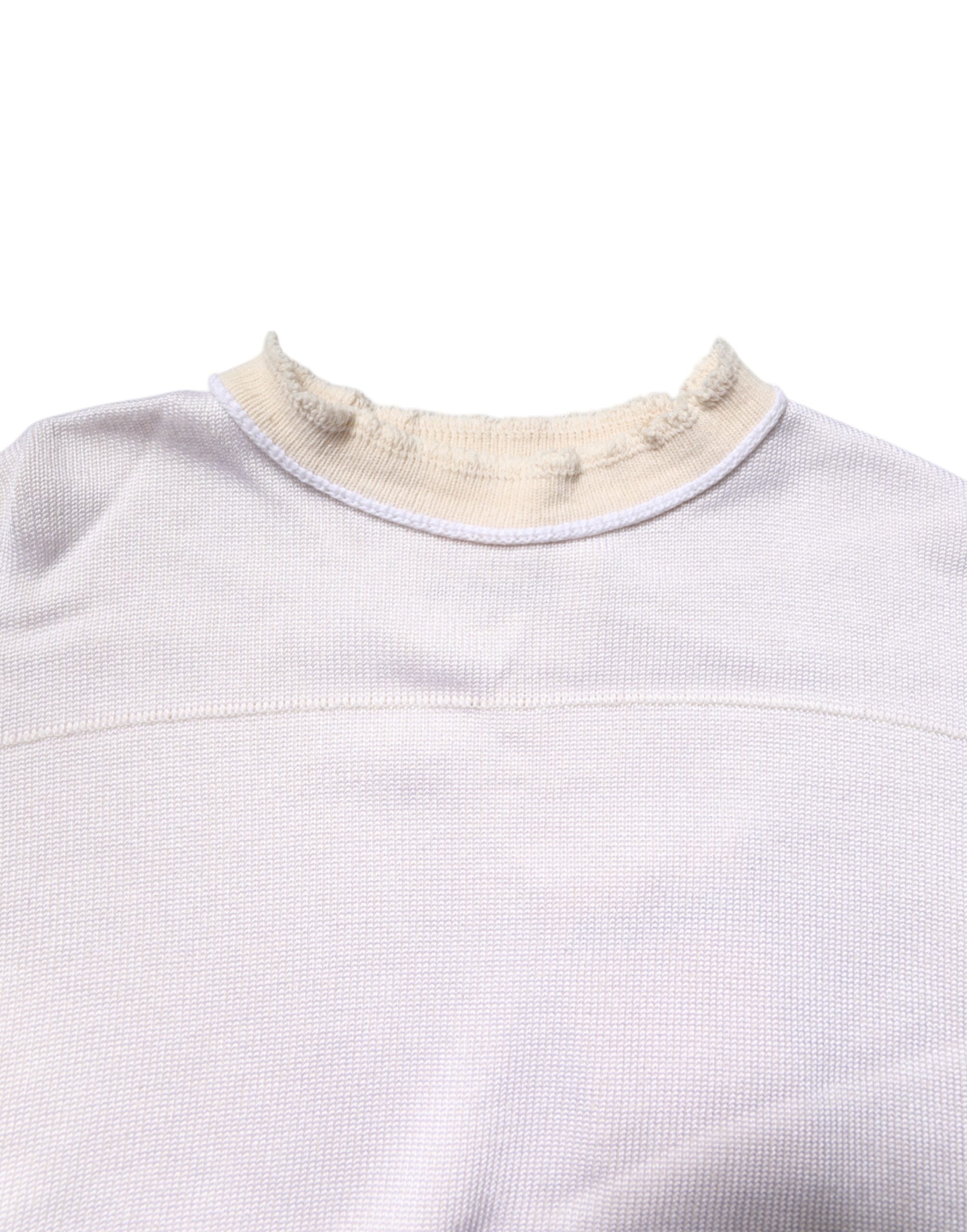 Jil Sander White Viscose Crew Neck Long Sleeves Pullover Women's Sweater (Pre-Owned)