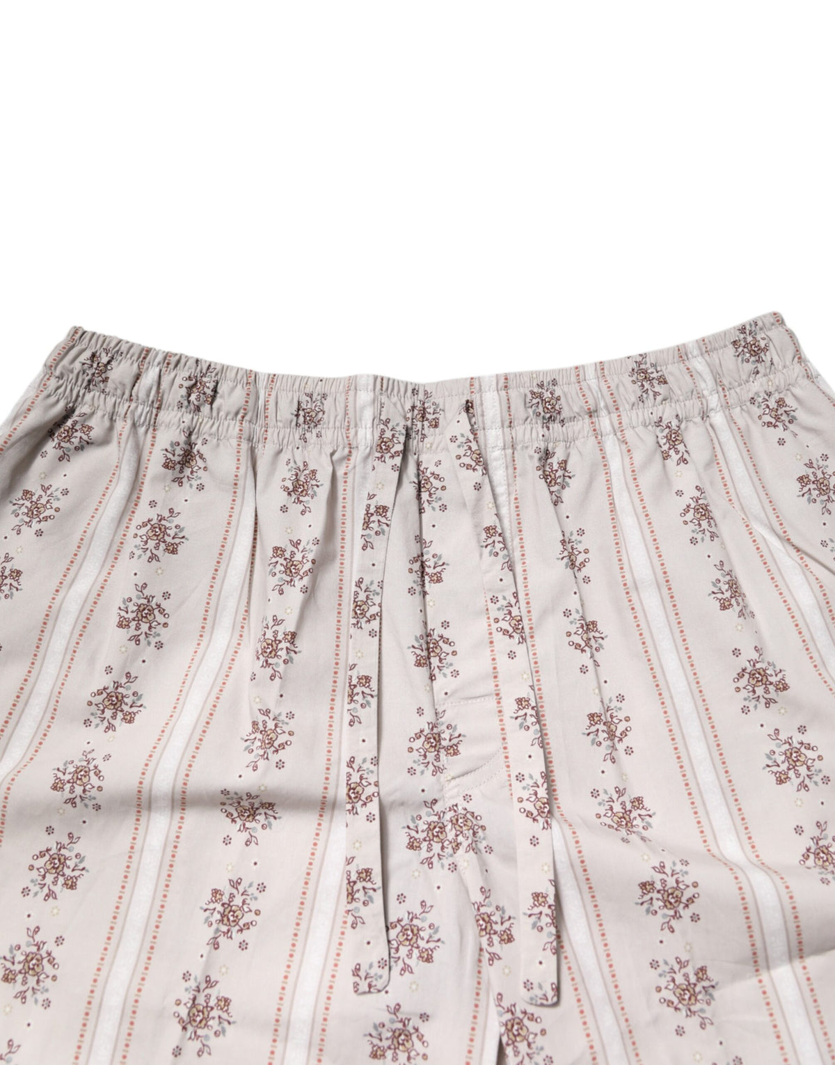 Dolce & Gabbana Beige Floral Print Cotton Men Pajama Set Men's Sleepwear