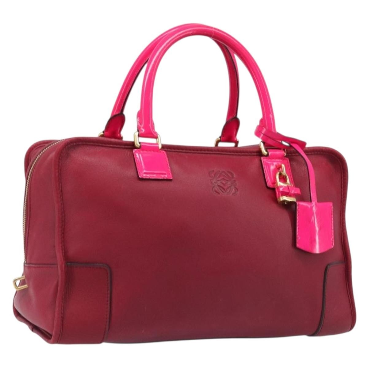 Loewe Amazona Leather Red Leather Handbag (Pre-Owned)