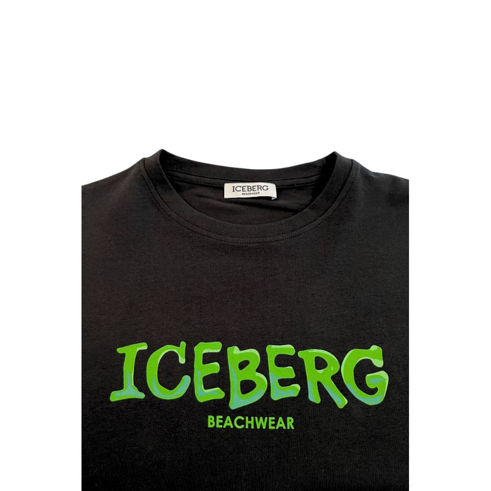 Iceberg Black Cotton Men Men's T-Shirt