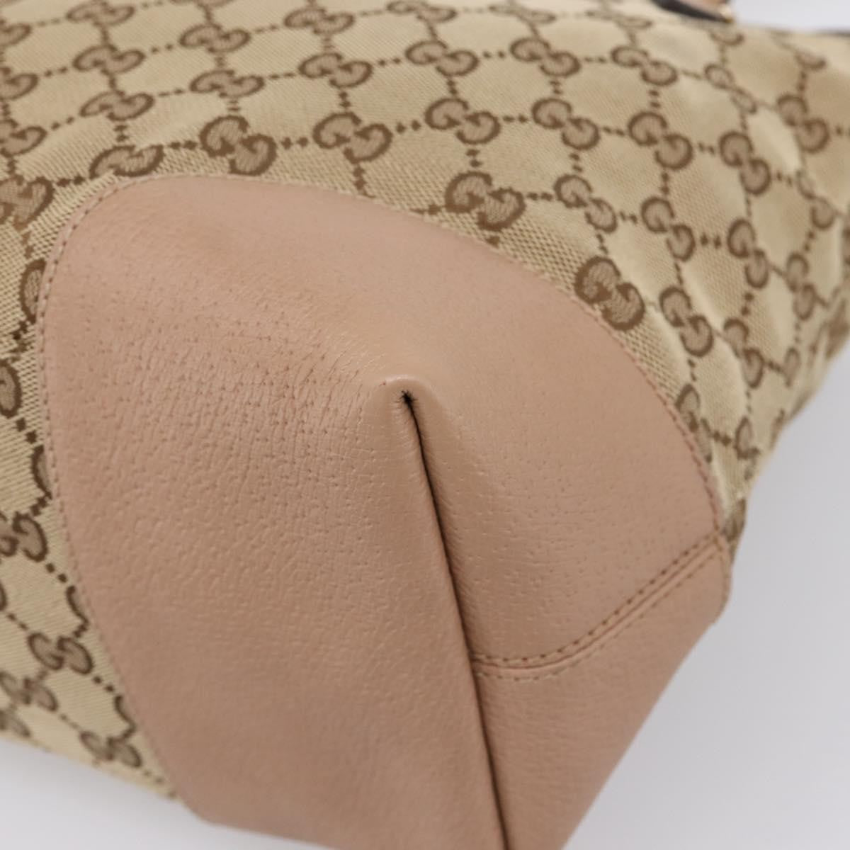 Gucci Bree Convertible Top Handle Gg Canvas With Leather Beige Canvas Handbag (Pre-Owned)