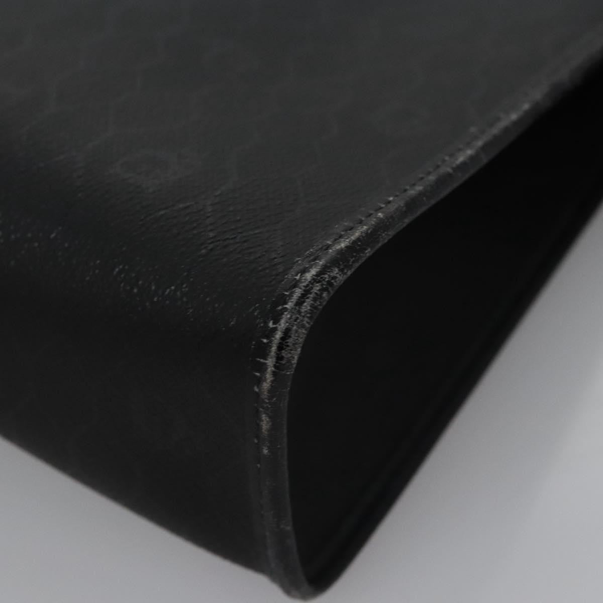 Christian Dior Vintage Honeycomb Zip Coated Canvas Black Canvas Clutche & Pouche Bag (Pre-Owned)