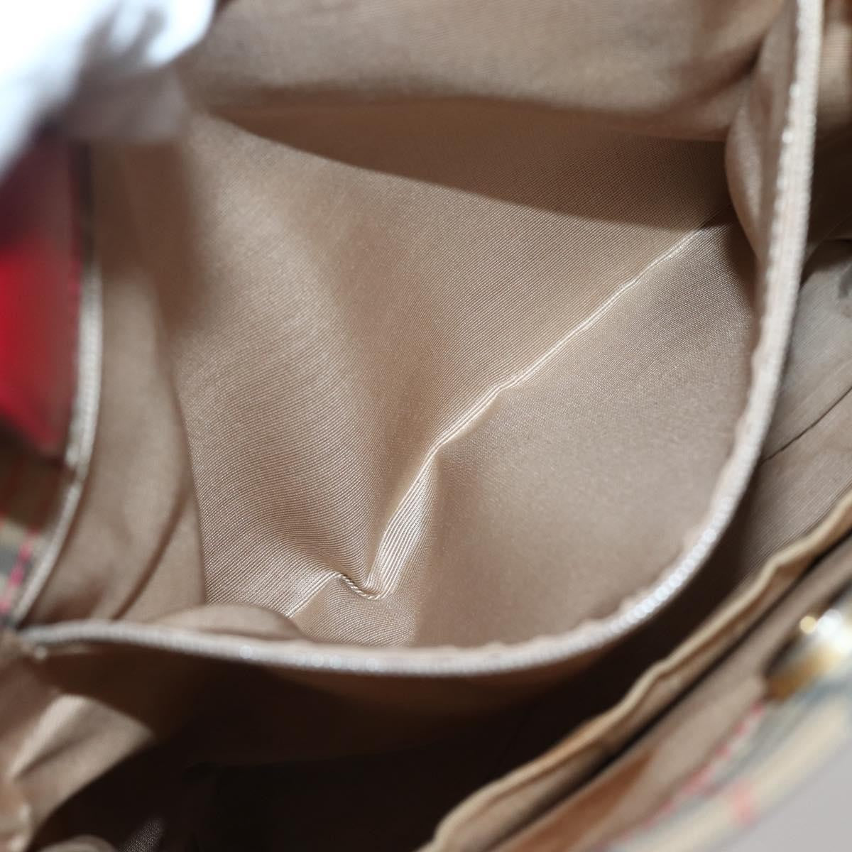 Burberry Nova Check Tote Canvas Check Pattern Beige Canvas Tote Bag Bag (Pre-Owned)