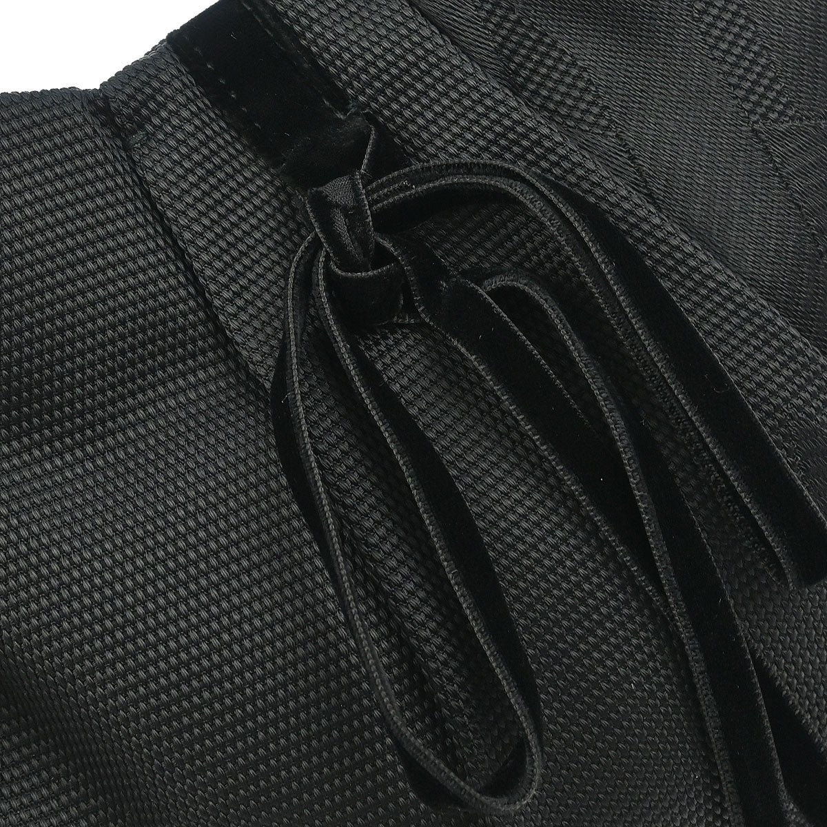 Saint Laurent Vintage Shoulder Bag Leather Black Nylon Shoulder Bag Bag (Pre-Owned)