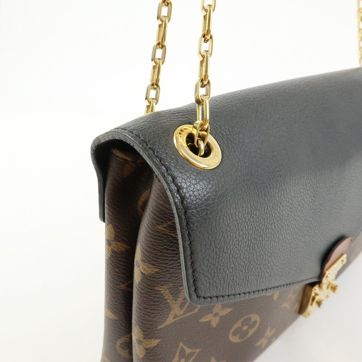 Louis Vuitton Pallas Chain Monogram Canvas And Calfskin Brown Canvas Shoulder Bag Bag (Pre-Owned)