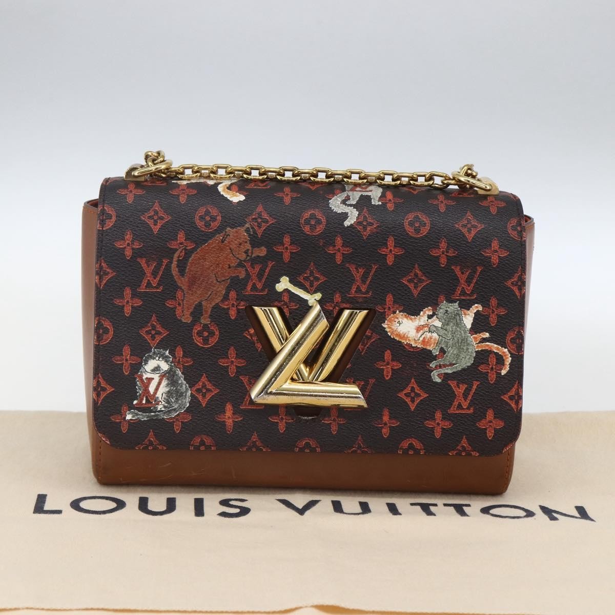 Louis Vuitton Twist Limited Edition Grace Coddington Catogram Canvas Brown Canvas Shoulder Bag Bag (Pre-Owned)