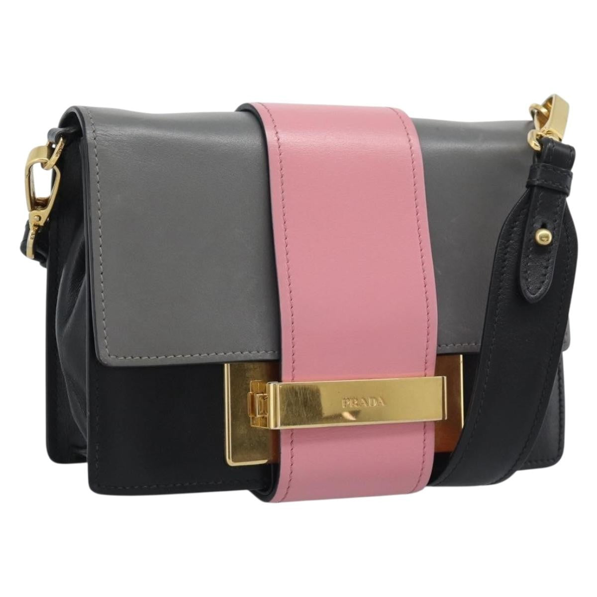 Prada Metal Ribbon City Calfskin Multicolour Leather Shoulder Bag Bag (Pre-Owned)