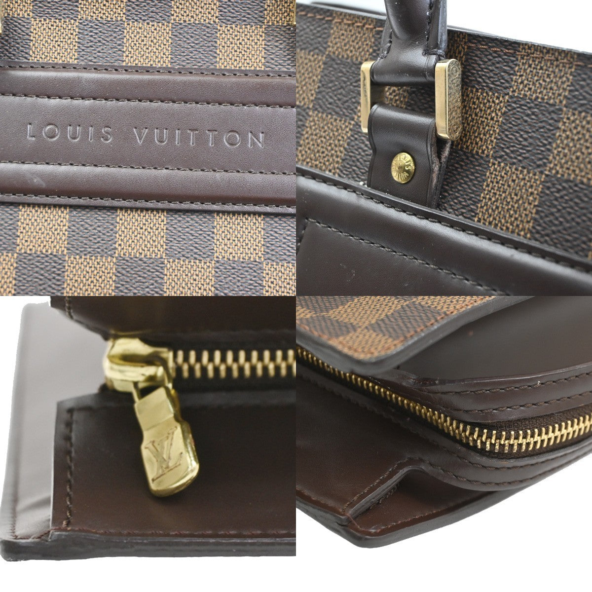 Louis Vuitton Venice Sac Plat Damier Ebene Brown Canvas Tote Bag Bag (Pre-Owned)