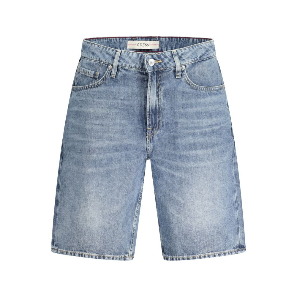 Guess Jeans Blue Cotton Men Men's Bermuda