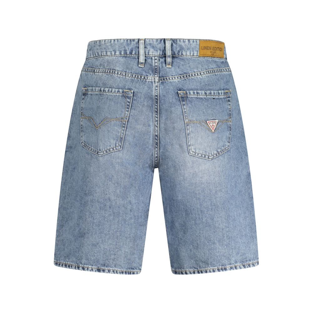 Guess Jeans Blue Cotton Men Men's Bermuda