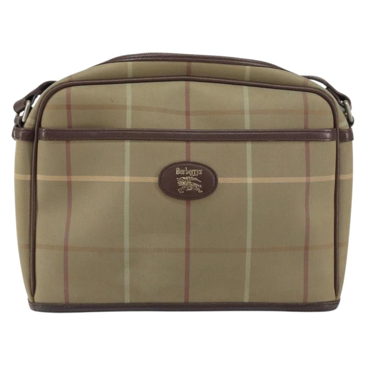 Burberry Nova Check Canvas Beige Canvas Shoulder Bag Bag (Pre-Owned)