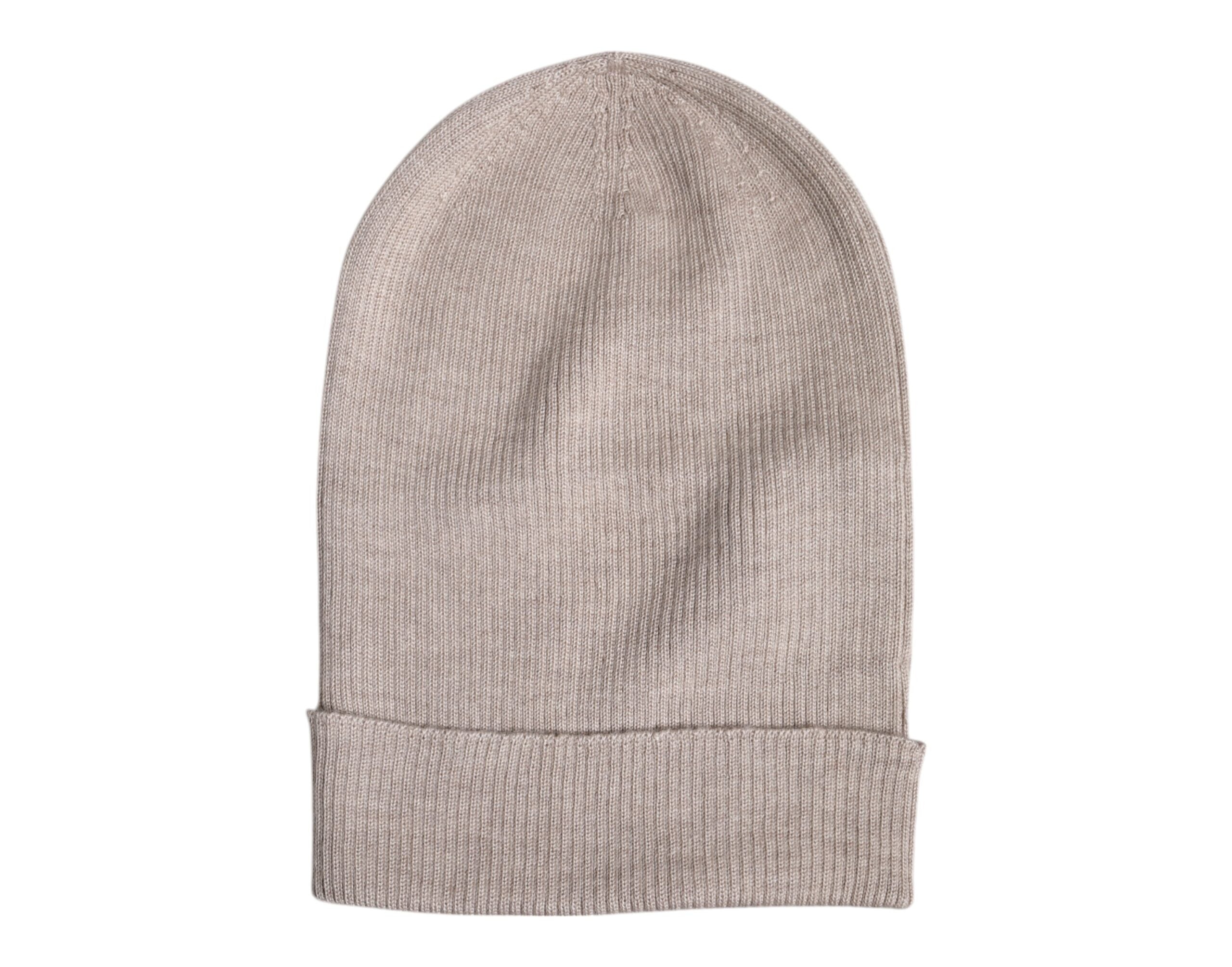 Dolce & Gabbana Beige Cashmere Knitted Winter Beanie Men's Hat