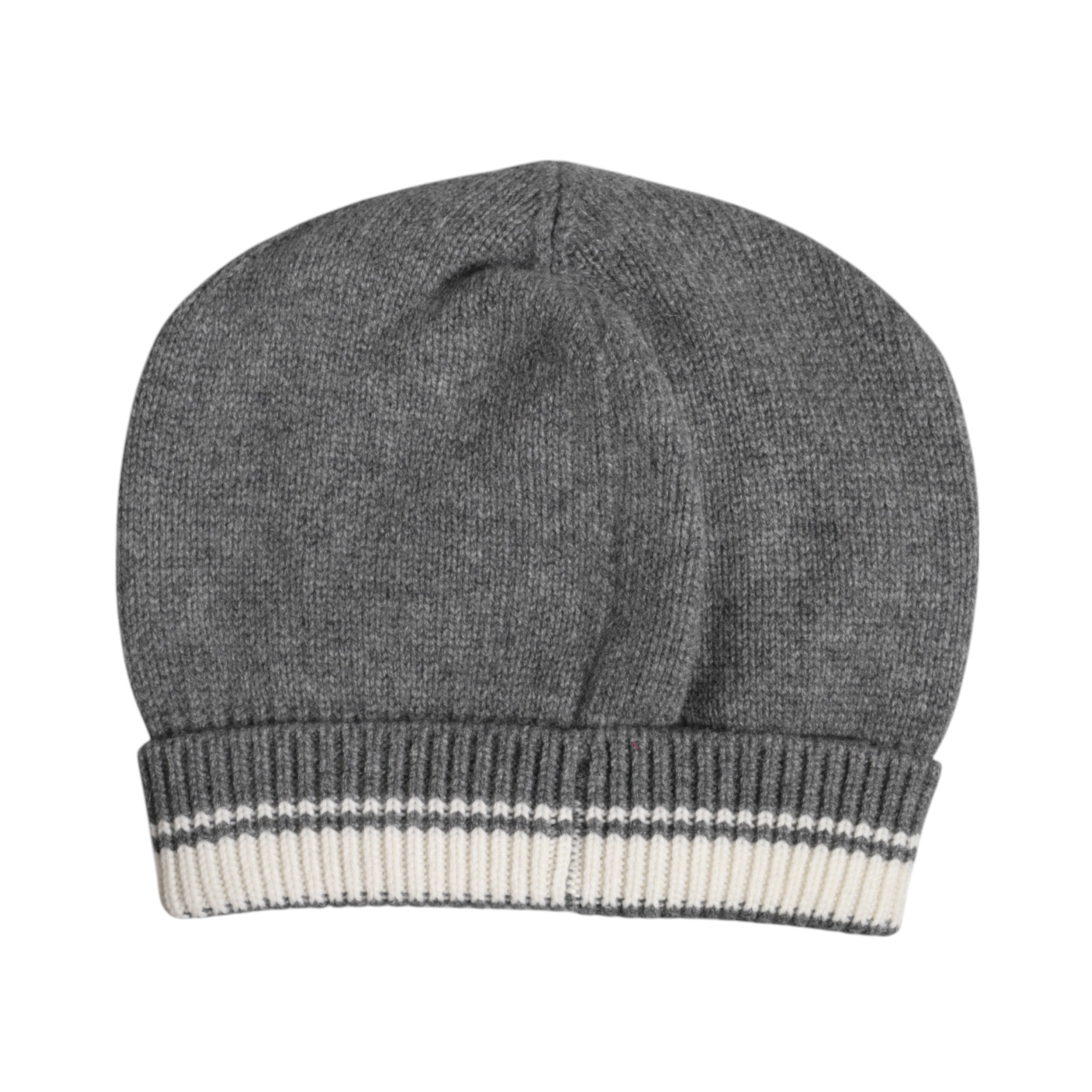 Dolce & Gabbana Gray Cashmere Knitted Winter Beanie Men's Hat