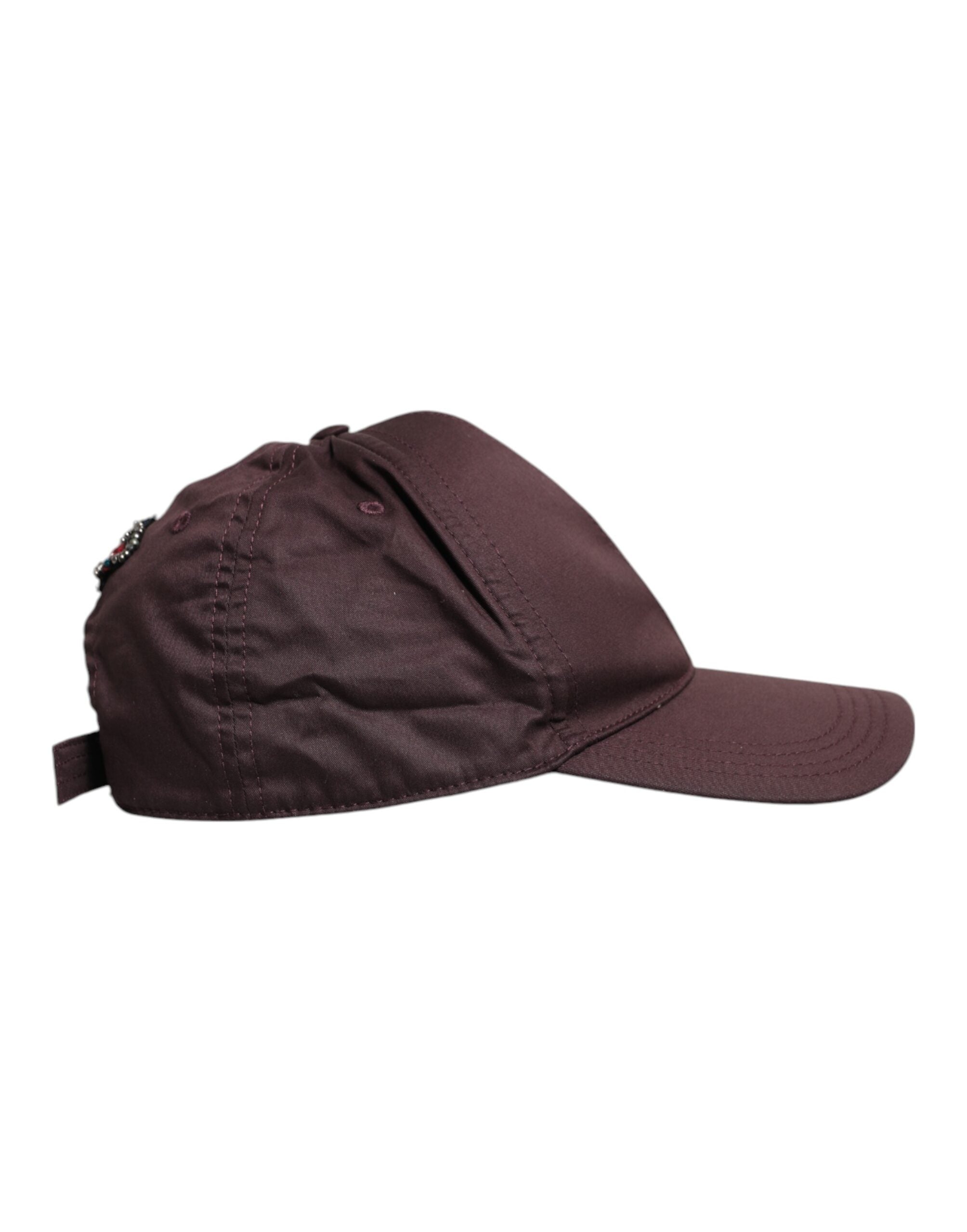 Dolce & Gabbana Brown Cotton DG Crown 6 Panels Baseball Men's Cap