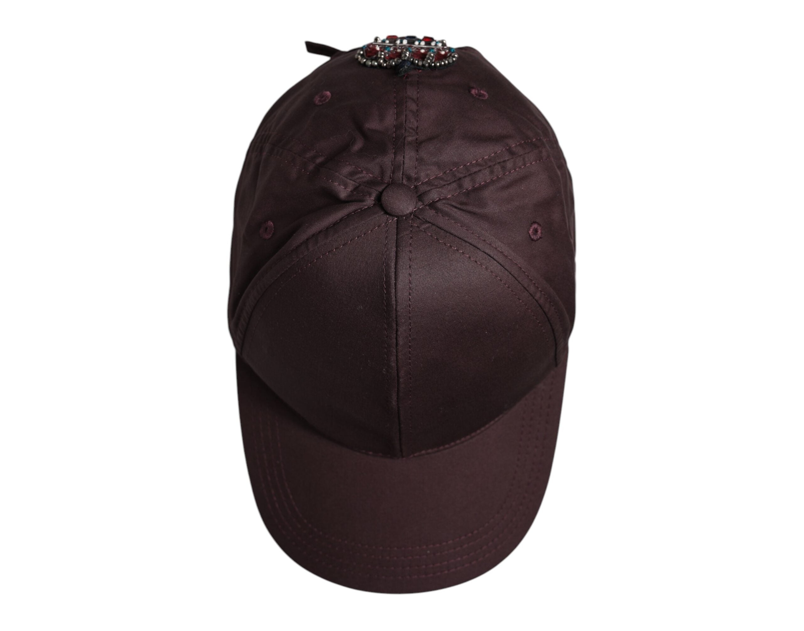 Dolce & Gabbana Brown Cotton DG Crown 6 Panels Baseball Men's Cap