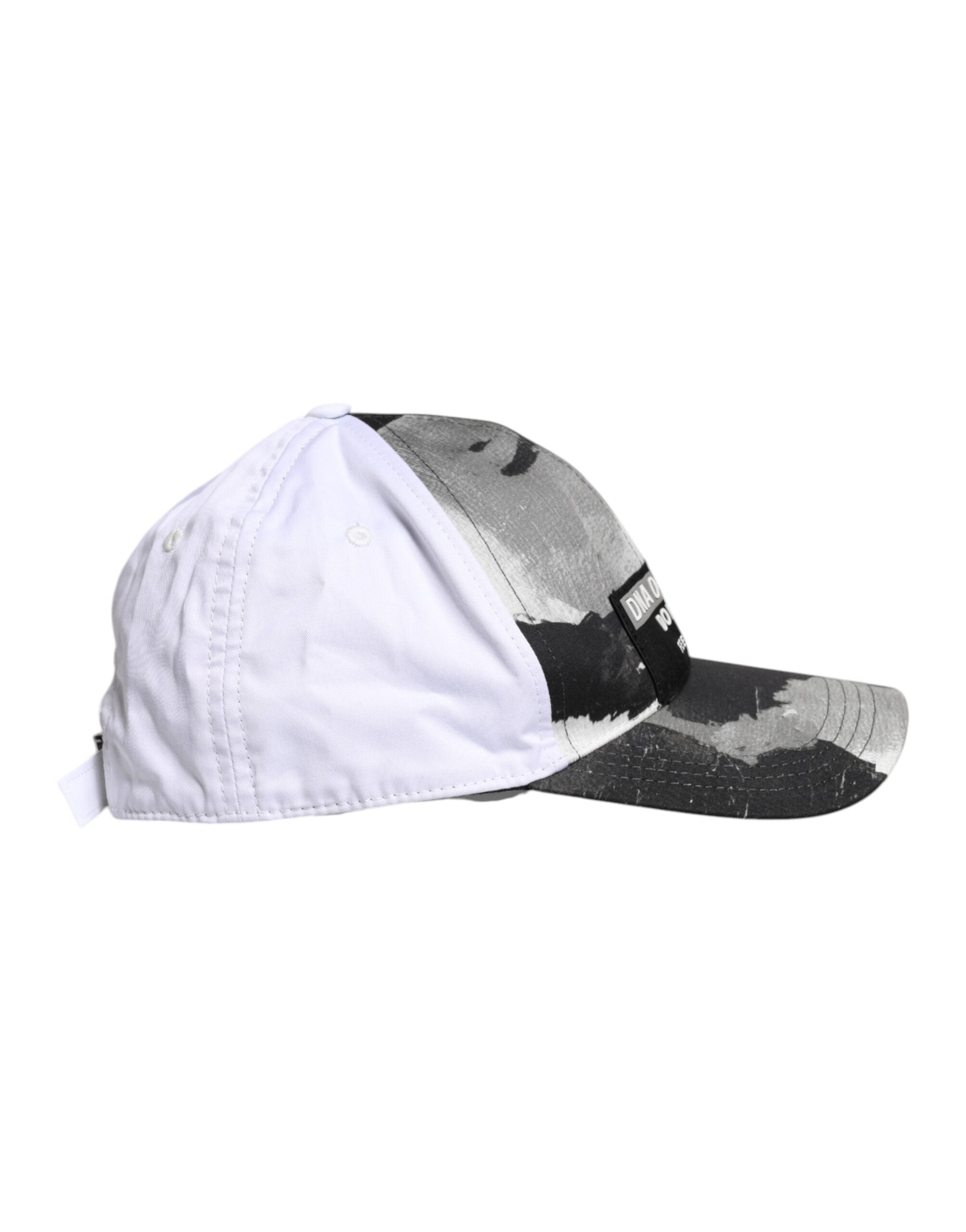 Dolce & Gabbana White Gray Camouflage 6 Panels Baseball Men's Cap