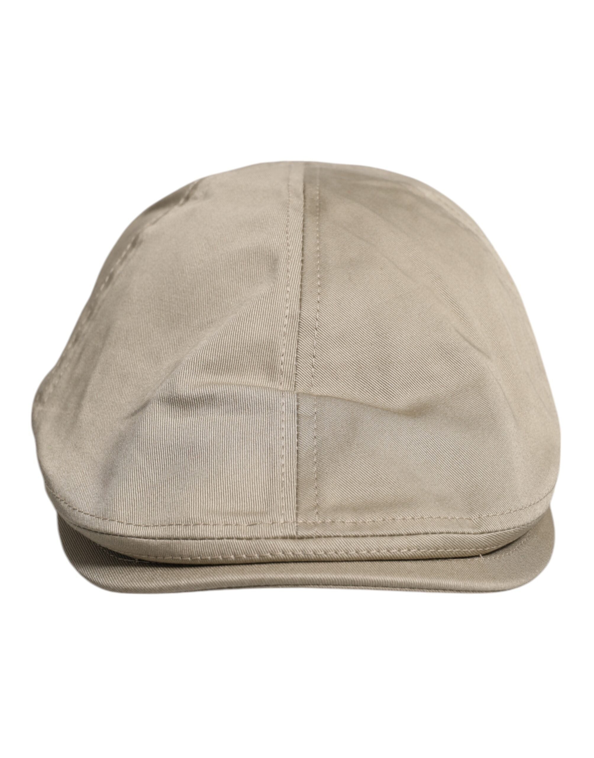 Dolce & Gabbana Beige Cotton Newsboy Capello Cabbie Men's Hat