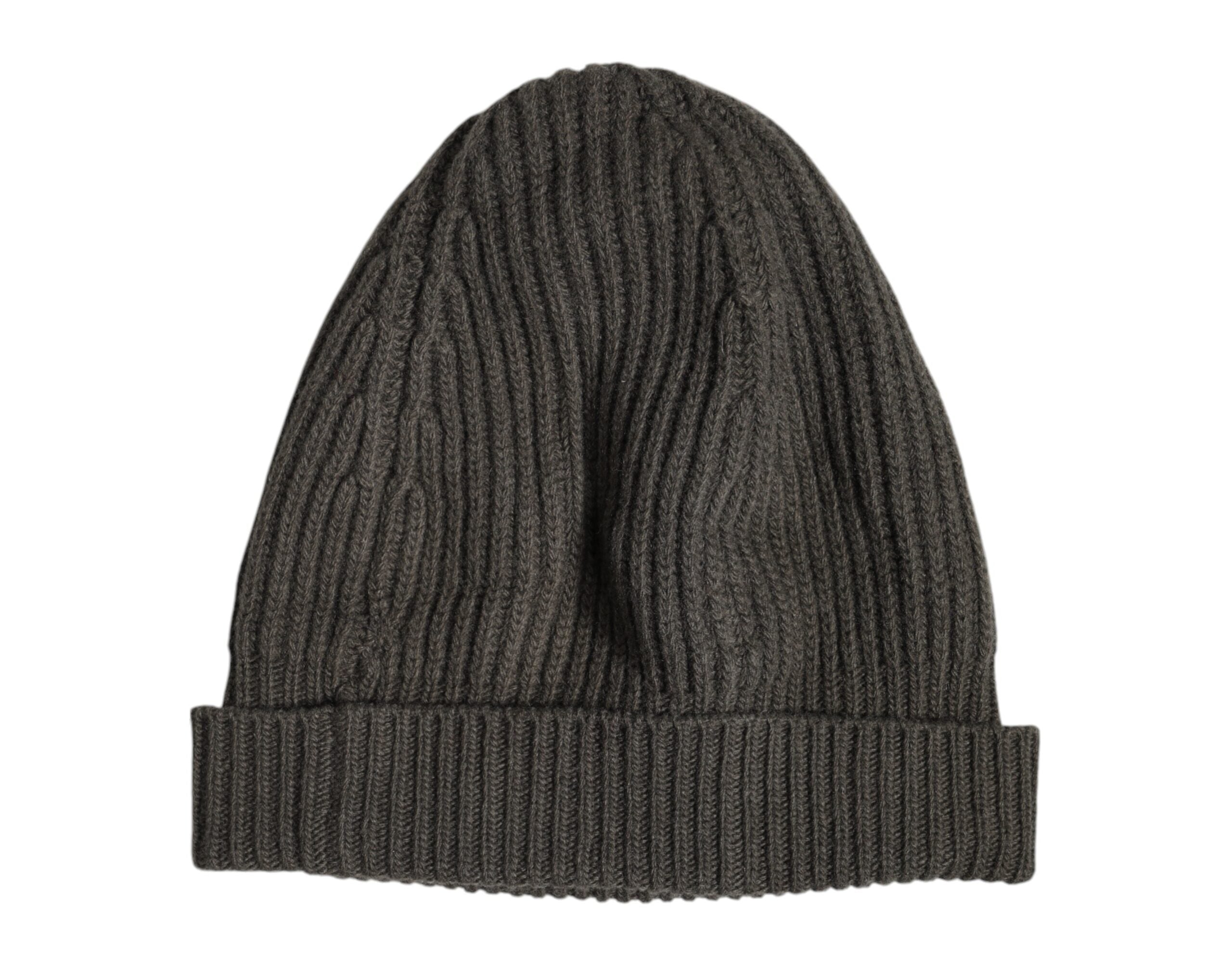 Dolce & Gabbana Green Wool DG Plaque Knitted Winter Beanie Men's Hat (Pre-Owned)