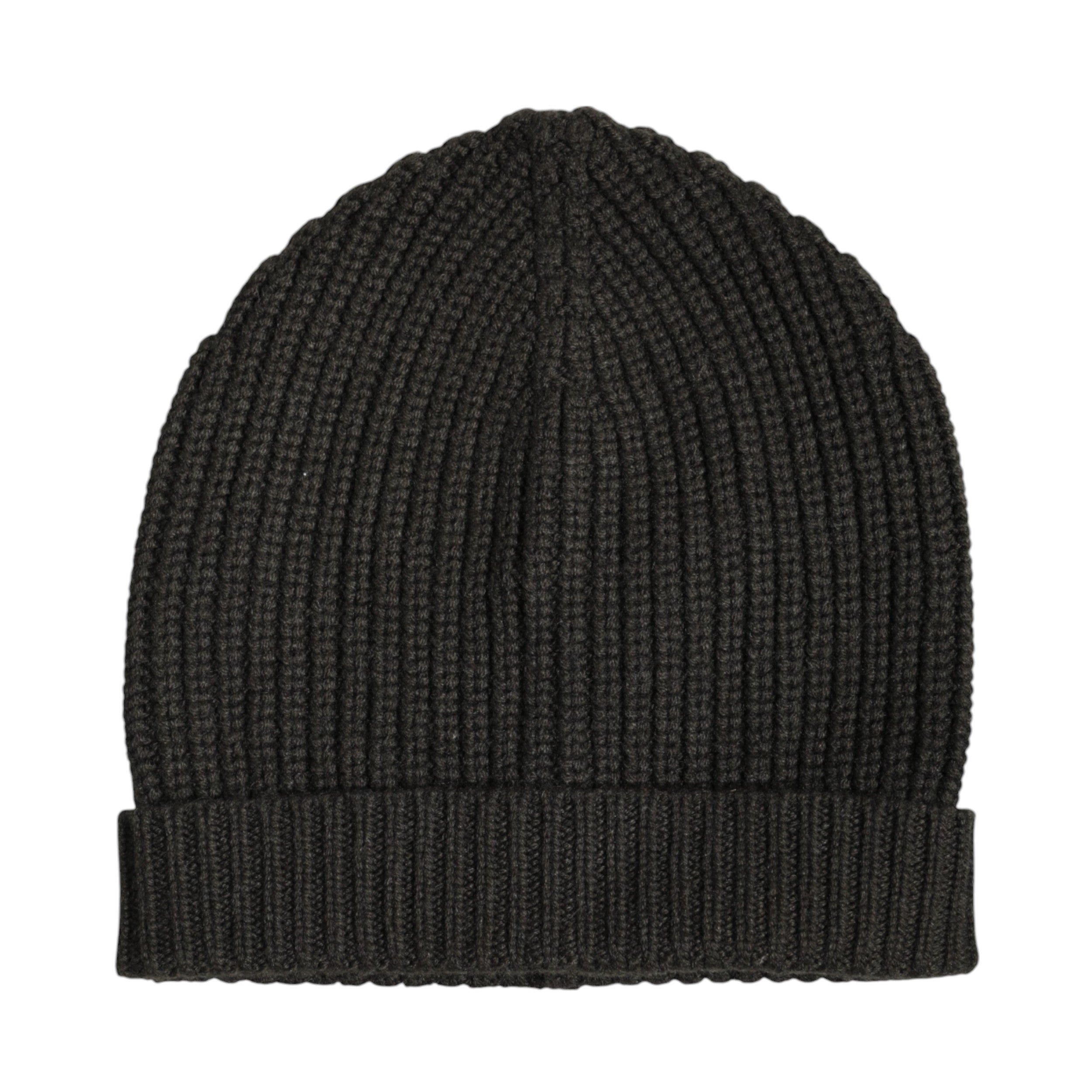 Dolce & Gabbana Dark Gray Cashmere Knit Winter Beanie Men's Hat