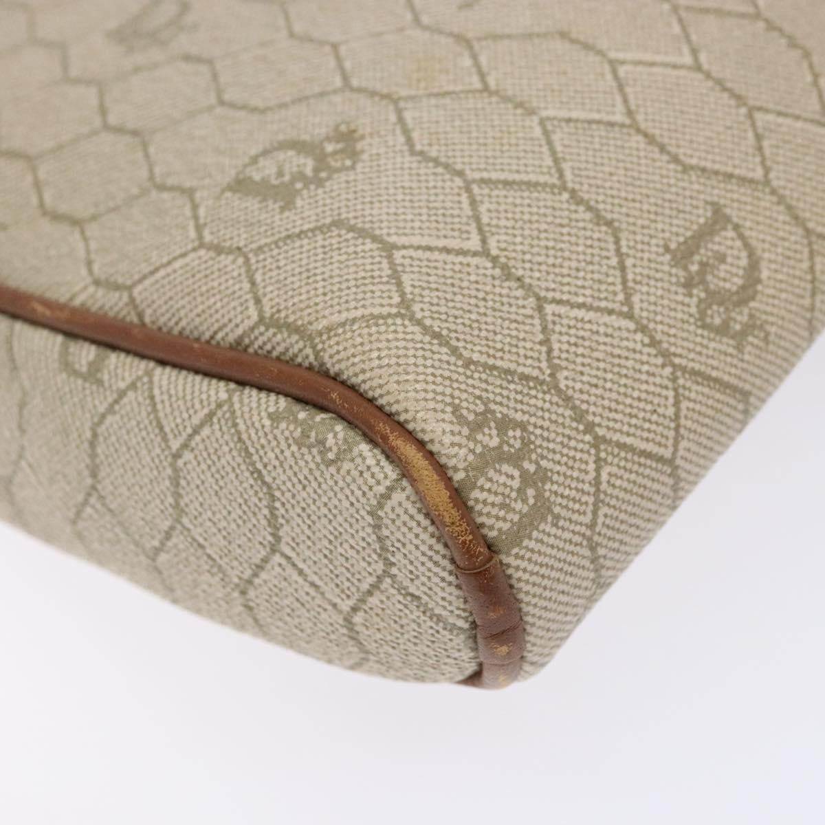 Christian Dior Vintage Honeycomb Canvas Beige Canvas Bag (Pre-Owned)