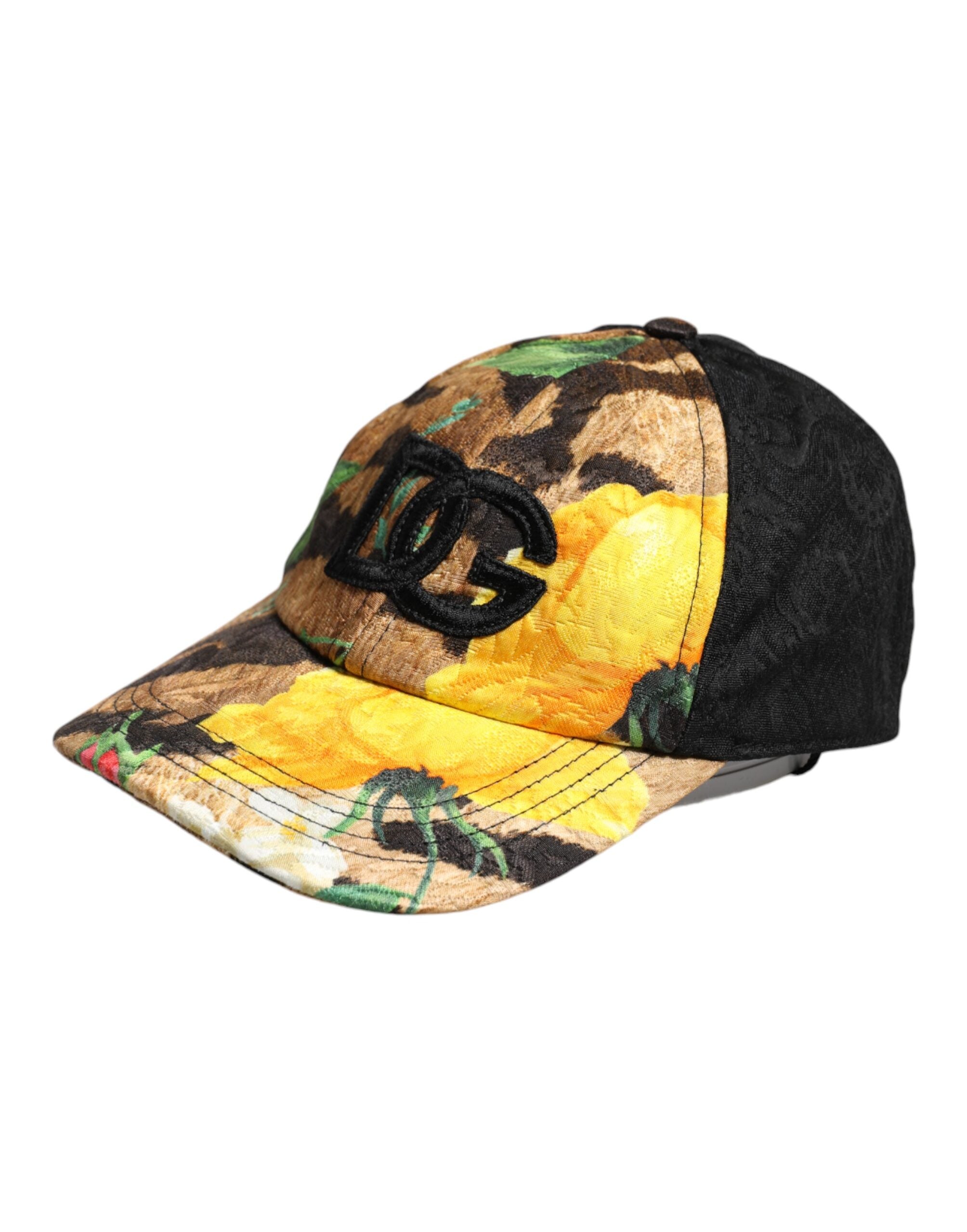 Dolce & Gabbana Multicolor DG Logo Patch 6 Panels Baseball Men's Cap