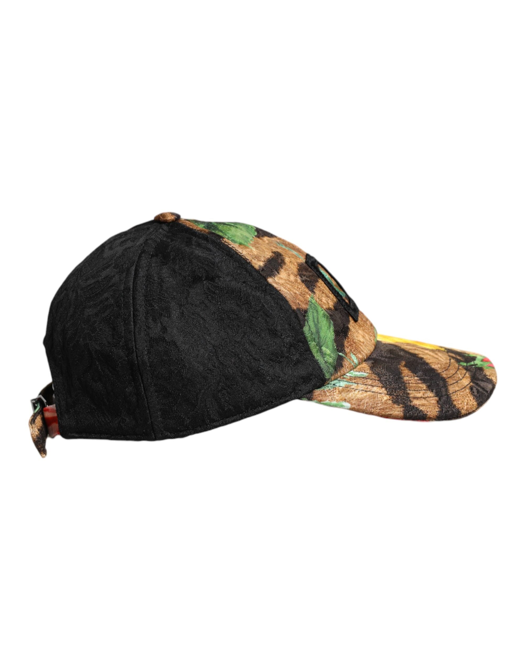 Dolce & Gabbana Multicolor DG Logo Patch 6 Panels Baseball Men's Cap