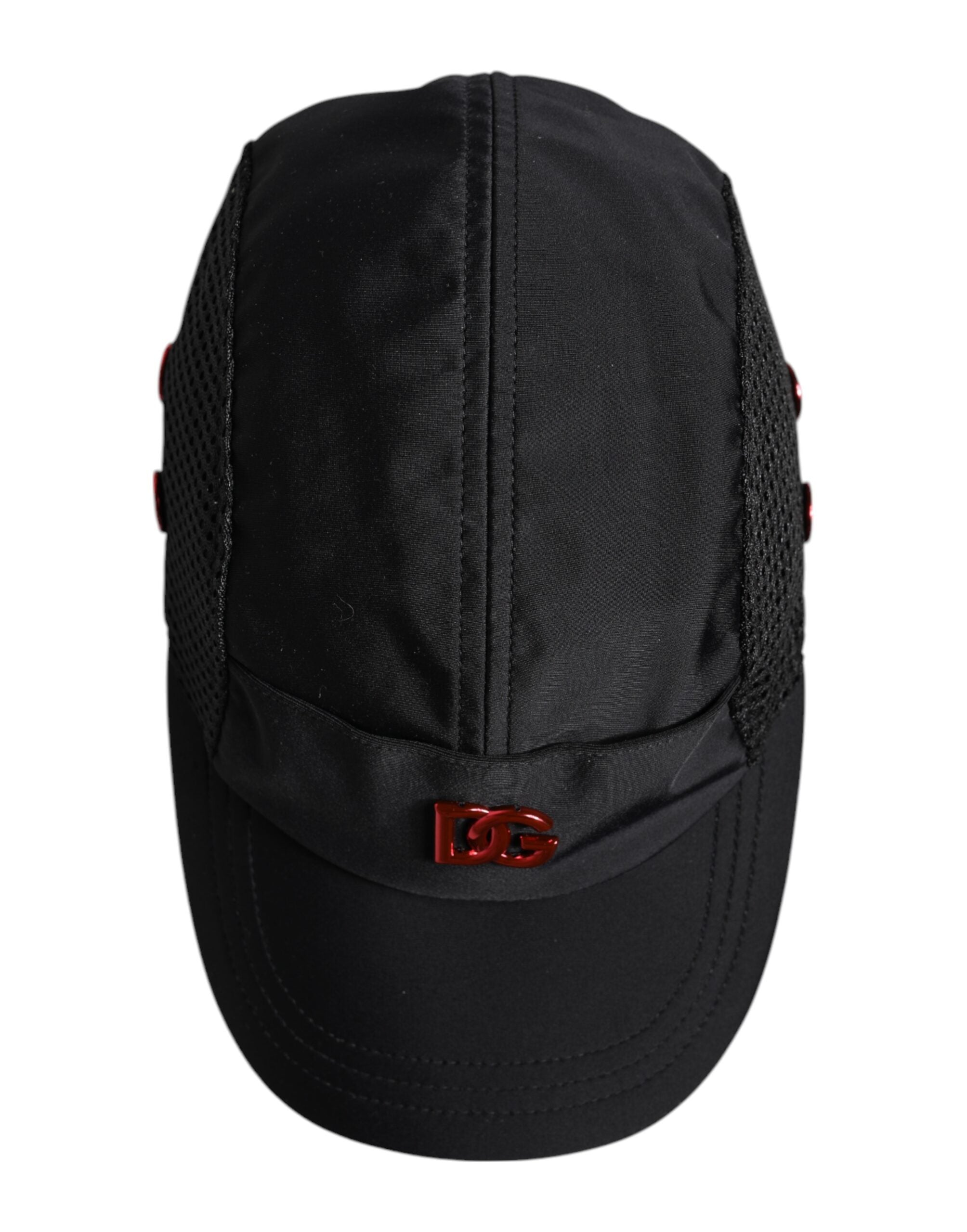 Dolce & Gabbana Black Nylon DG Logo 6 Panels Baseball Men's Cap