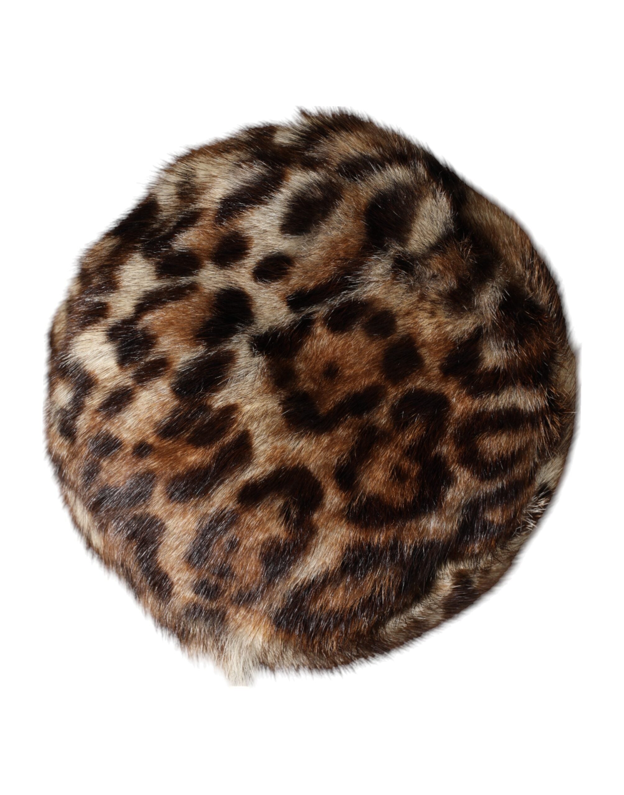 Dolce & Gabbana Brown Leopard Faux Fur Women Bucket Women's Hat
