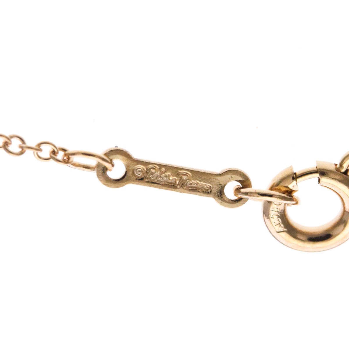 Tiffany & Co. Paloma Picasso Olive Leaf Pendant 18K Rose Gold With Diamond Gold Pink_Gold Necklace Jewelry (Pre-Owned)