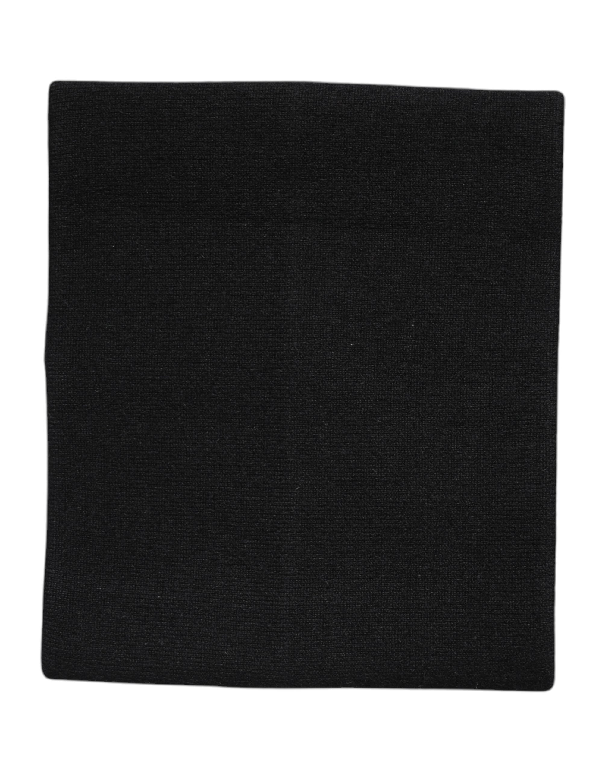 Dolce & Gabbana Black Cashmere Knitted Neck Warmer Foulard Women's Scarf