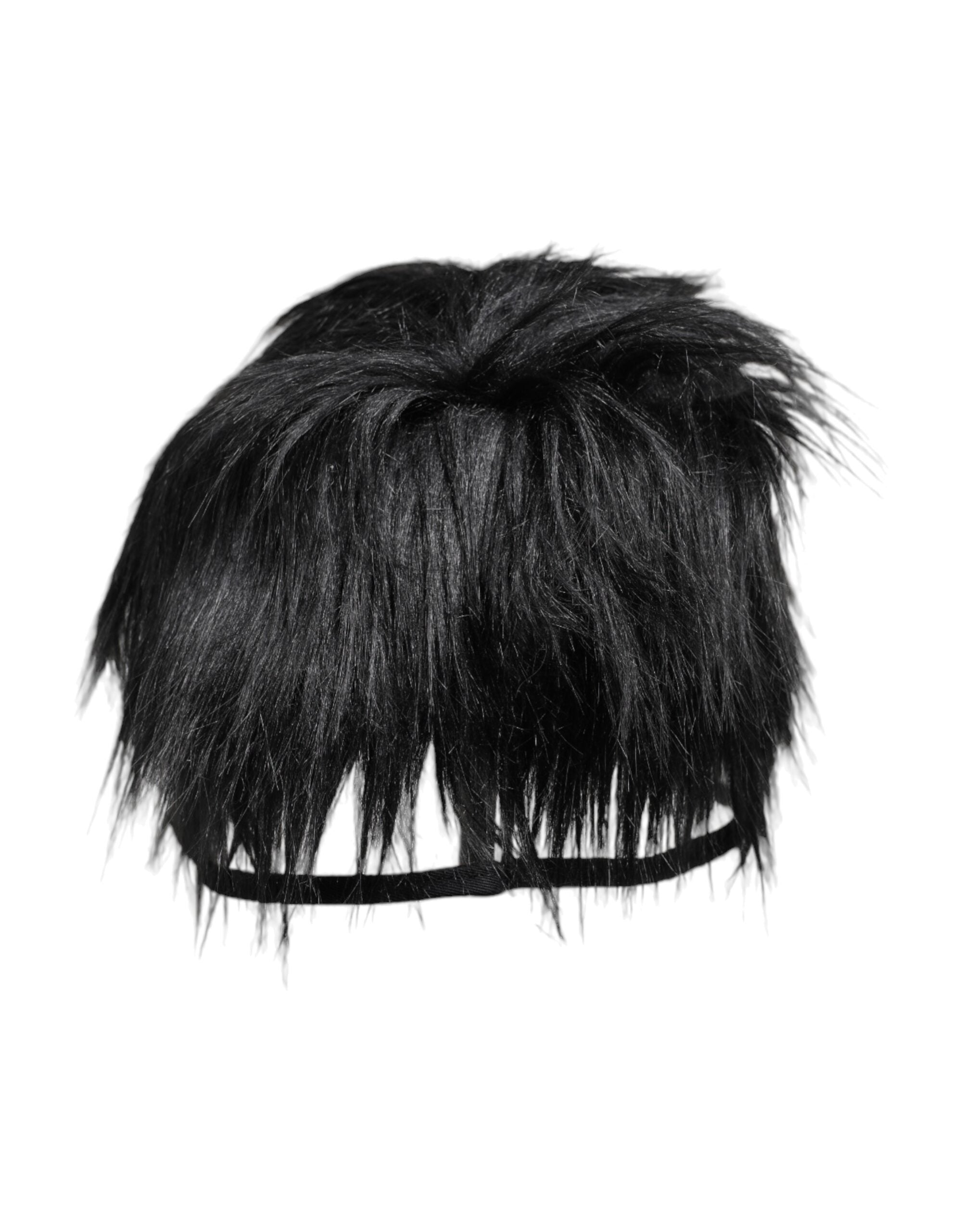 Dolce & Gabbana Black Faux Fur Bucket Women's Hat