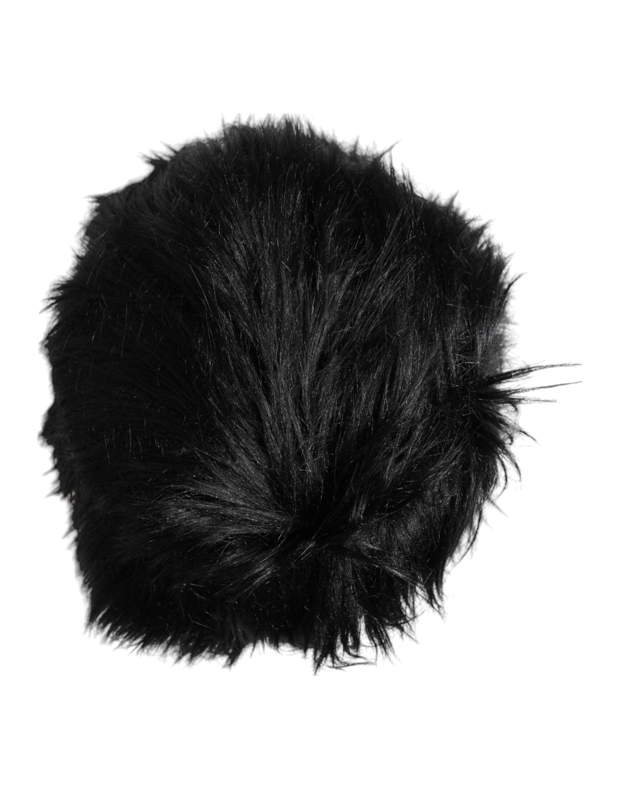 Dolce & Gabbana Black Faux Fur Bucket Women's Hat