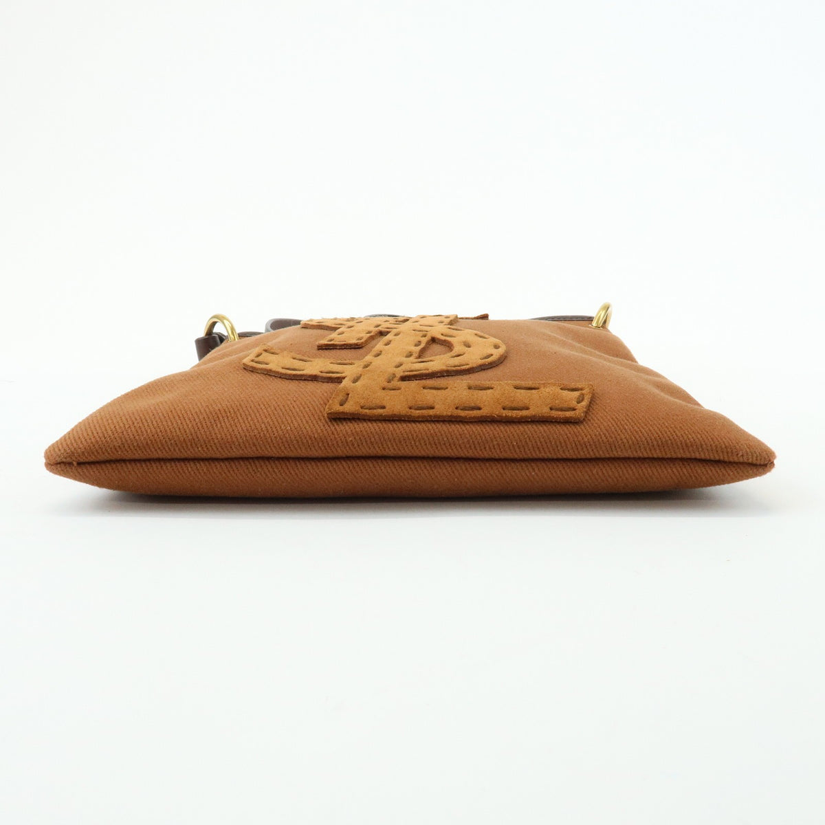 Saint Laurent Kahara Cassandra Canvas Brown Canvas Shoulder Bag Bag (Pre-Owned)