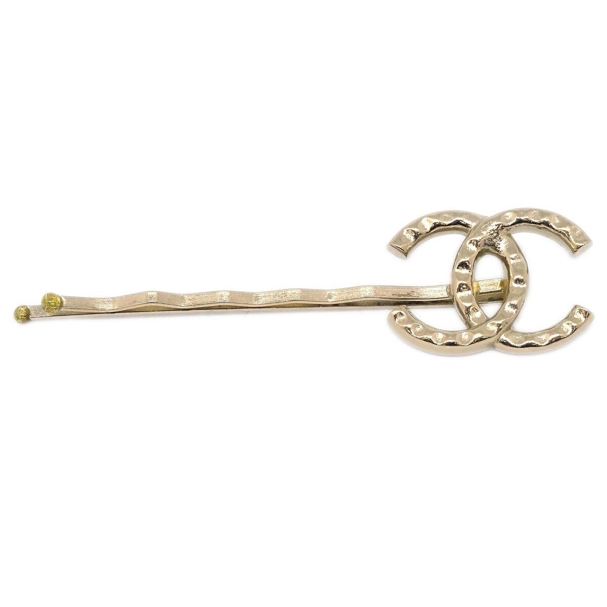 Chanel Cc Hair Pin Set Metal With Faux Pearl Gold Gold_Plated Head Accessory Accessory (Pre-Owned)
