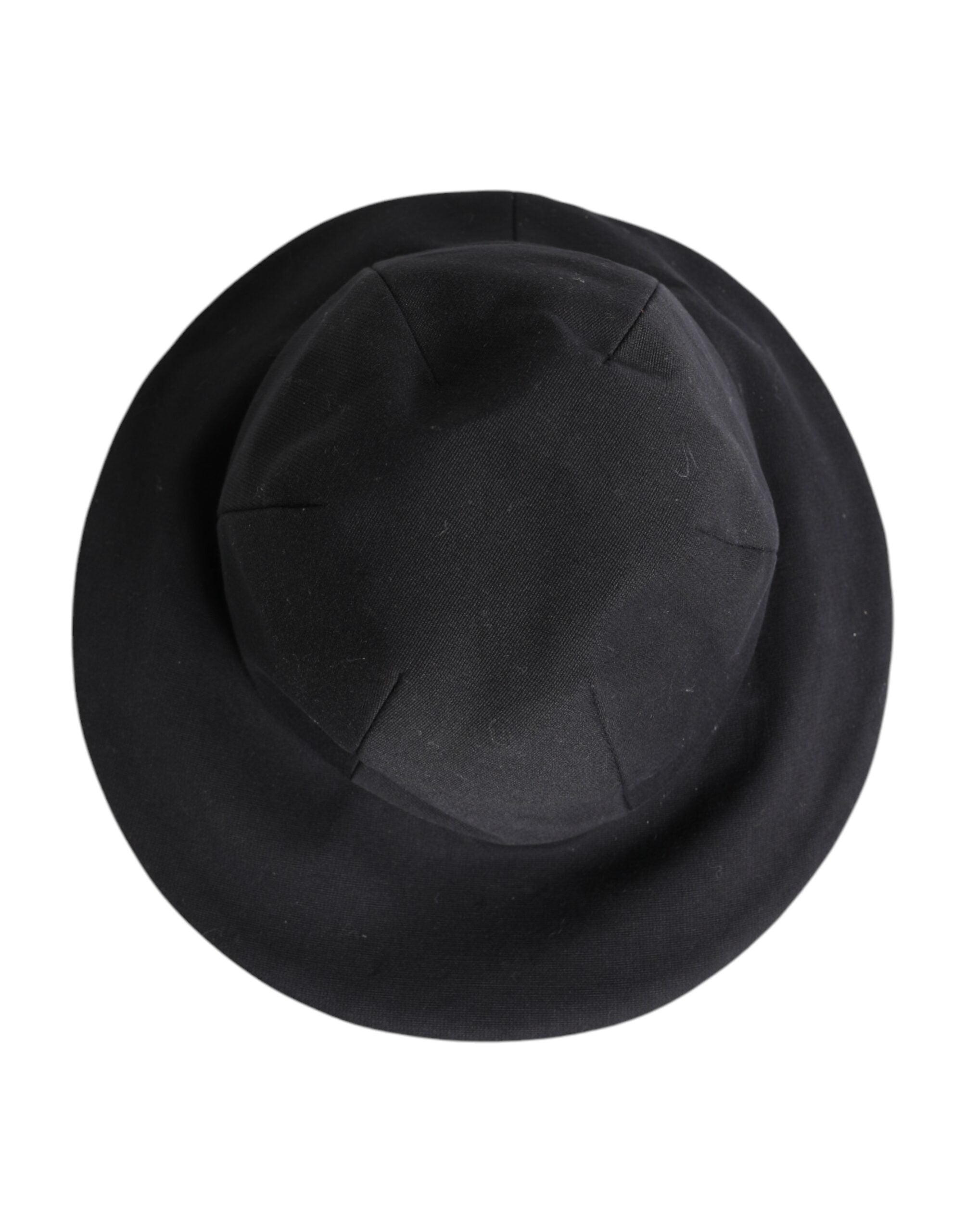 Dolce & Gabbana Black Cotton Wide Brim Bucket Women's Hat