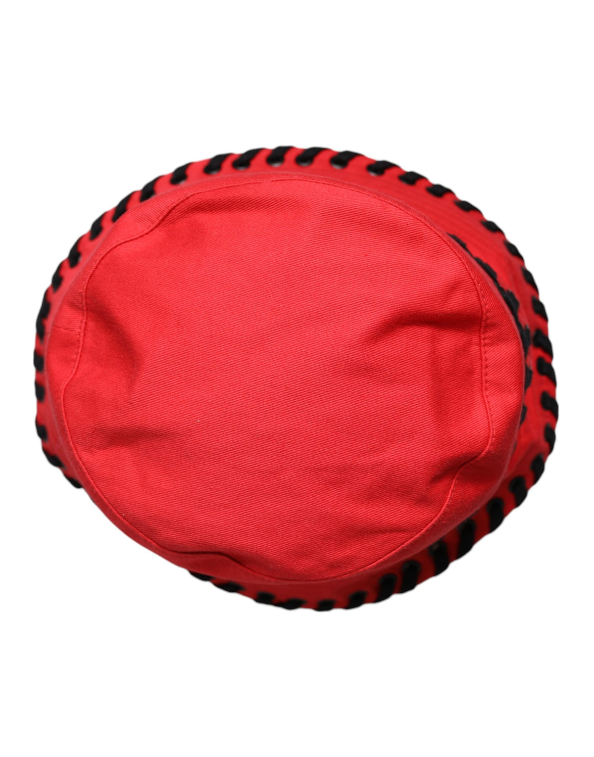 Dolce & Gabbana Red Lace Polyester Wide Brim Bucket Women's Hat