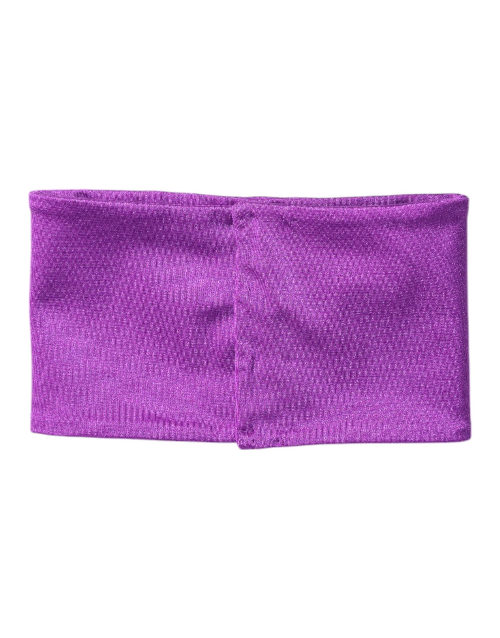 Dolce & Gabbana Purple Nylon Stretch Women Neck Warmer Women's Scarf