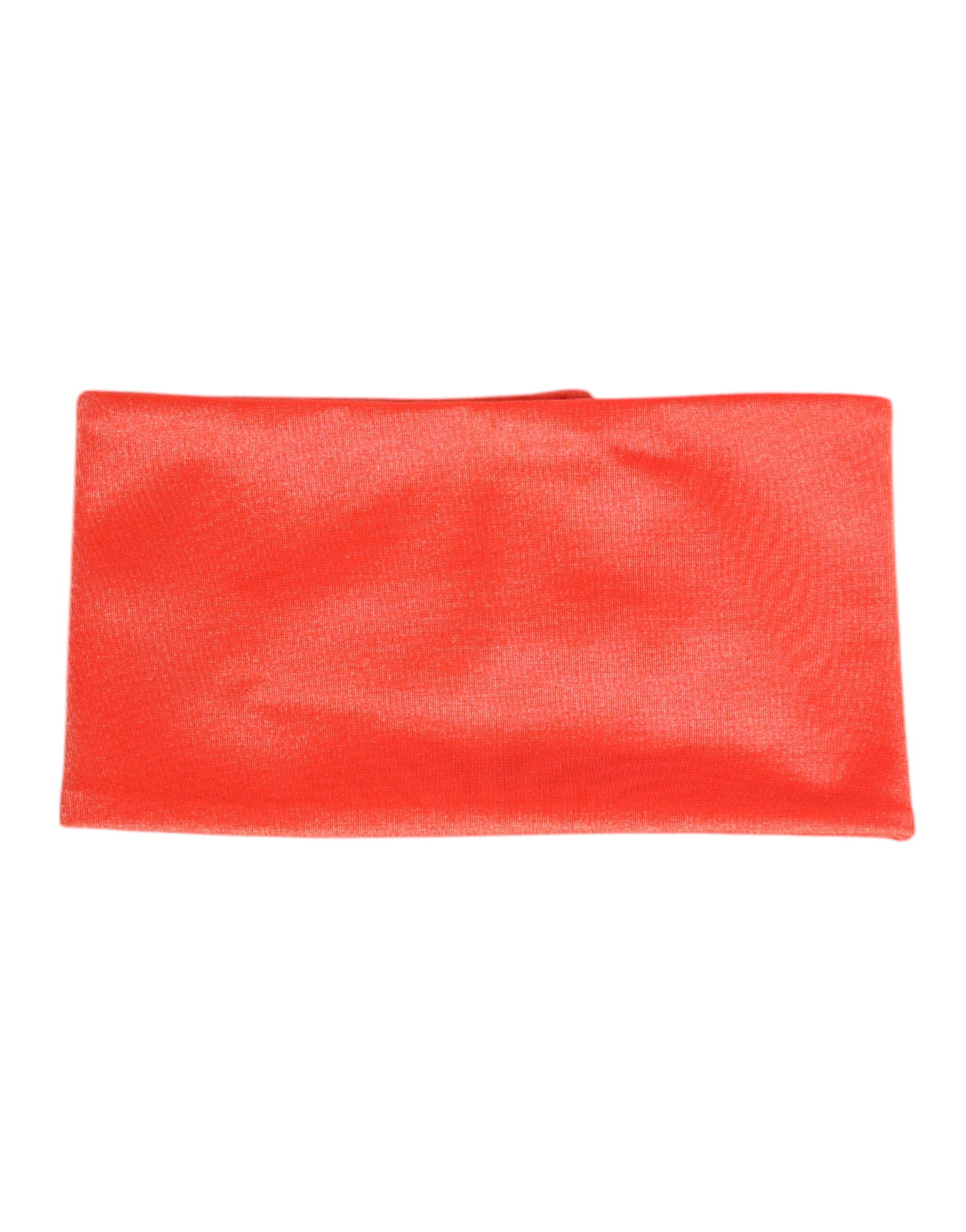 Dolce & Gabbana Orange Nylon Stretch Women Neck Warmer Women's Scarf