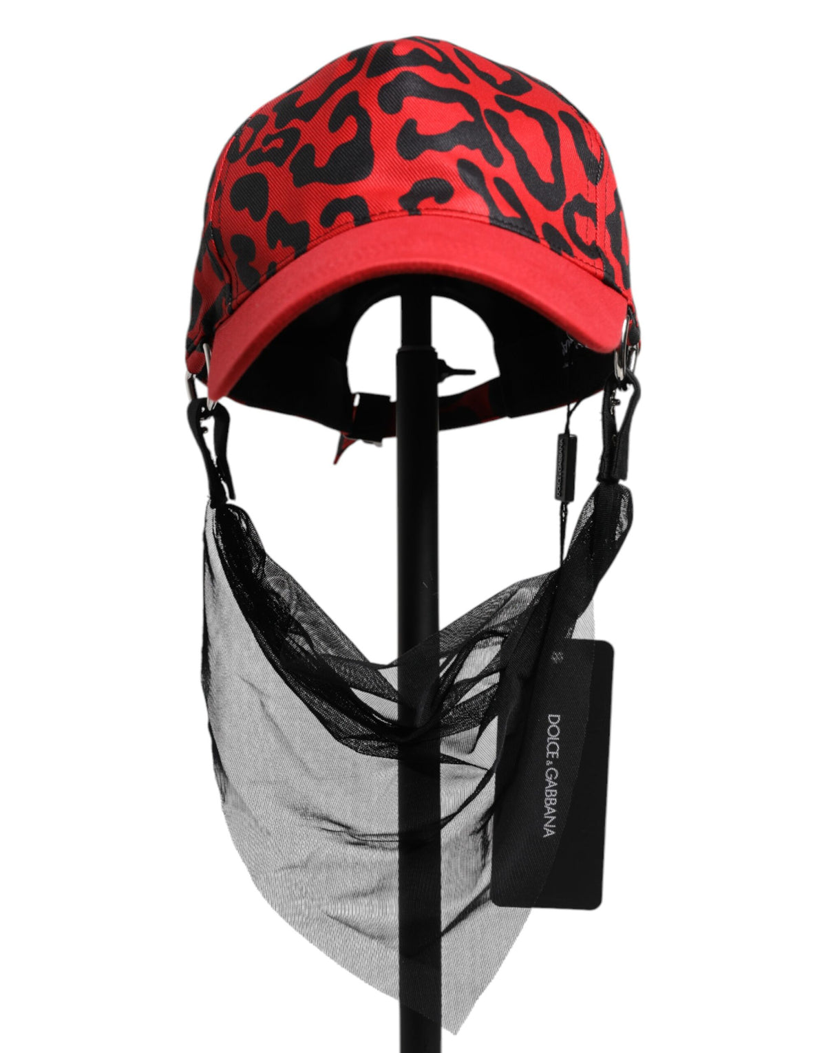 Dolce & Gabbana Red Cotton 6 Panels Women Baseball Women's Cap