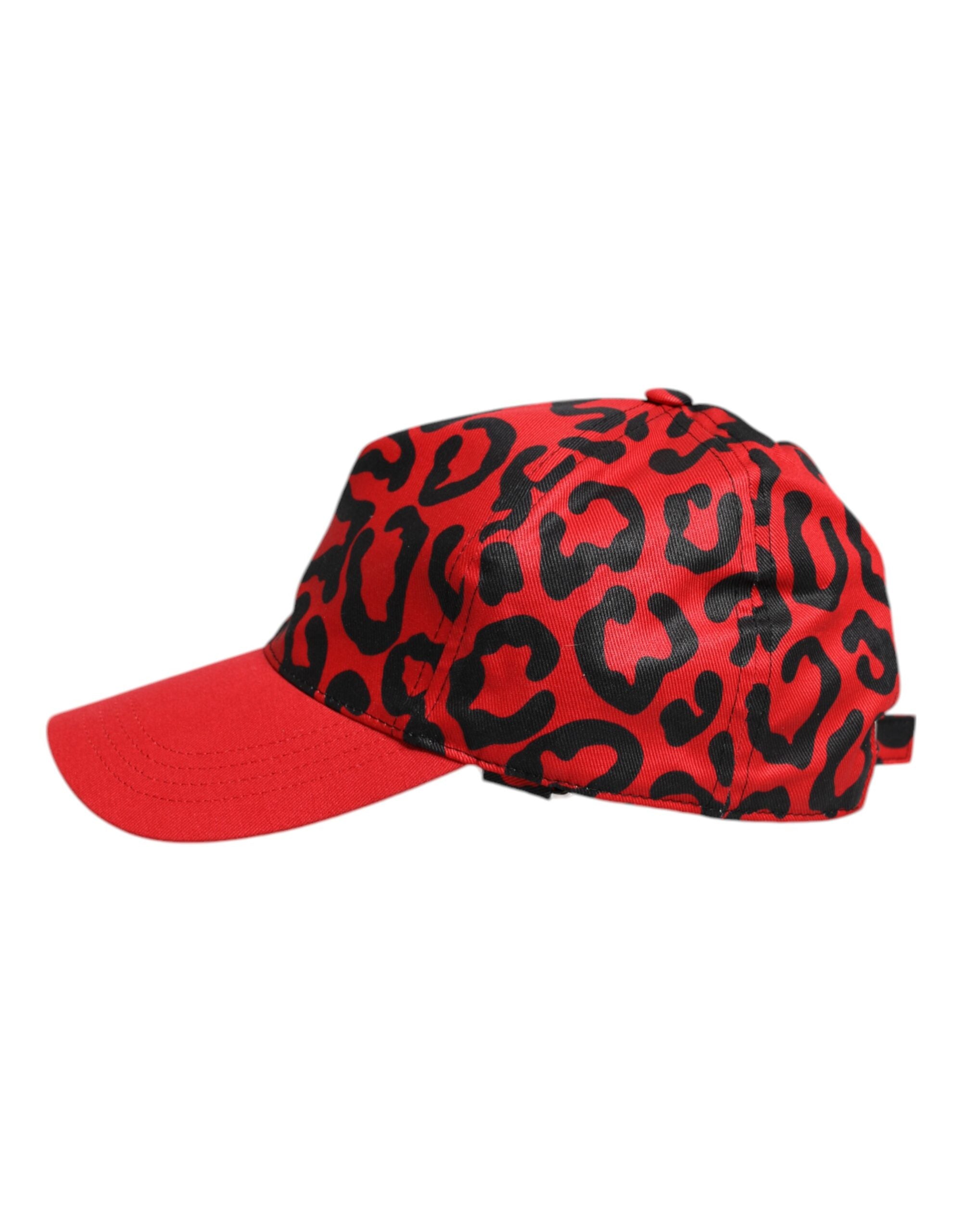 Dolce & Gabbana Red Cotton 6 Panels Women Baseball Women's Cap