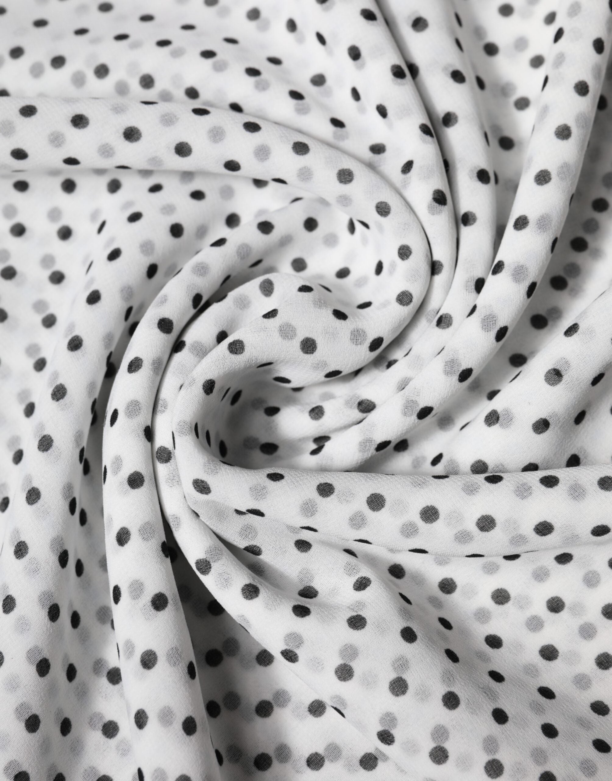 Dolce & Gabbana White Polka Dots Polyester Wrap Shawl Women's Scarf