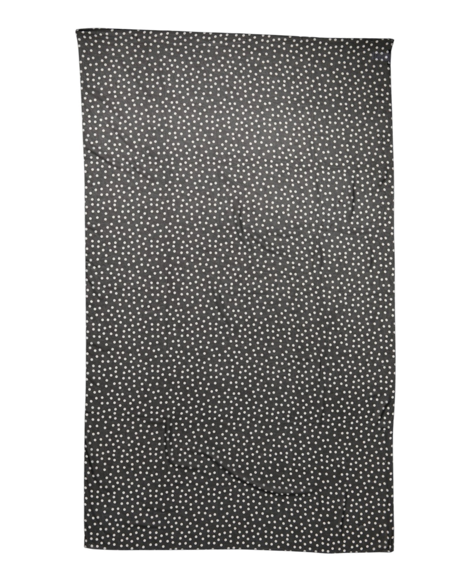 Dolce & Gabbana Black Polka Dots Polyester Wrap Shawl Women's Scarf